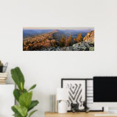 photo of a mountainous autumn forest, mountains, p poster (Thuiskantoor)