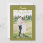 Photo Olive Hand Drawn Floral Garden Save The Date (Devant)