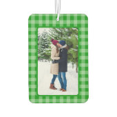 Photo on Green Gingham Plaid Luchtverfrisser (Achterkant)