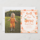 Photo One Sweet Peach Invitation Anniversaire (Devant)