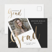 photo or graduation photo faire-part carte postale (Devant / Derrière)