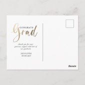 photo or graduation photo faire-part carte postale (Dos)