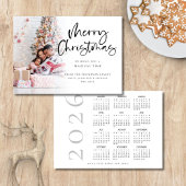 Photo Overlay 2026 Calendar Merry Christmas Feestdagenkaart