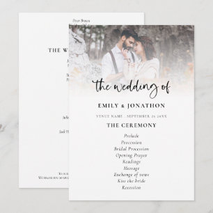 Photo Overlay Programme de mariage de script moder