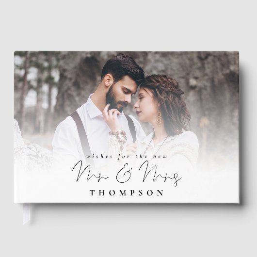 Photo Overlay Script Souhaite M. Mrs Livre d'or (Recto)