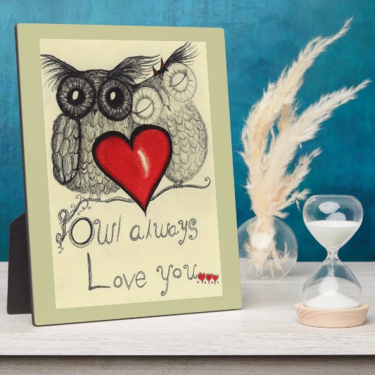 Photo Owl Always Love You - Plaque (Côté)