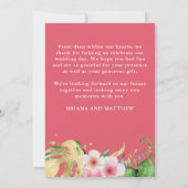 Photo Palm Tropical Feuille Floral Invitation (Dos)
