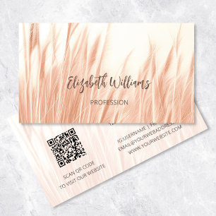 Photo Pampas Grass Carte de visite de code QR
