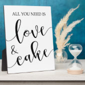 Photo Panneau d'amour et de gâteau Plaque de table avec  (Côté)