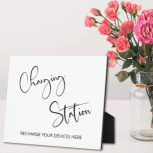 Photo Panneau de la station de recharge Plaque de table 