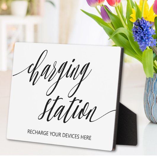 Photo Panneau de la station de recharge Plaque de table 