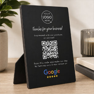 Photo Panneau de table Plaque de code QR pour avis Goo