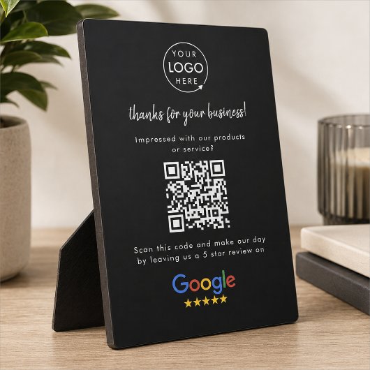 Photo Panneau de table | Plaque de code QR pour avis Goo