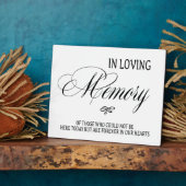 Photo Panneau en Mémoire d'amour Plaque de table avec Ea (Côté)