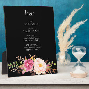 Photo Panneau Flore Rose Bleu Fleurissant Plaque Easel N