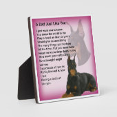 Photo Papa Poem Plaque - Doberman Chien Design (Recto)