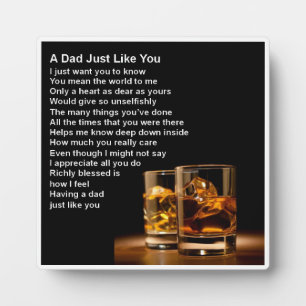 Photo Papa Poem Plaque - Whisky Design