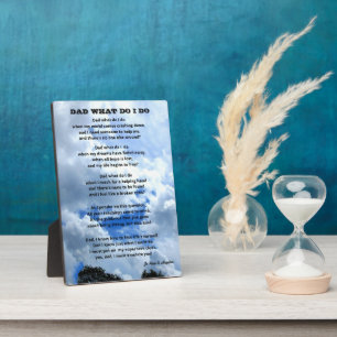 Photo PAPA QUE FAIS-JE poème Plaque