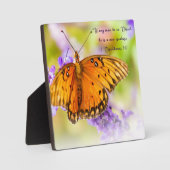 Photo Papillon Christian Home Décor Plaque avec Easel (Recto)