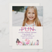 Photo Papillon de démonstration Invitation d'anniv (Devant / Derrière)