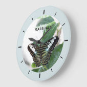 Photo Papillon - Horloge murale personnalisée (Angle)