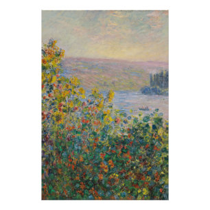 Photo Parterres de fleurs à Vétheuil, paysage impression