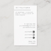 Photo party DJ Carte de visite mariage (Dos)