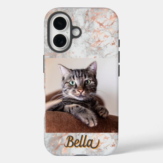 Photo Pastel Gray Rose Gold Case-Mate iPhone Case (Achterkant)