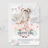 Photo Pastel Unicorn Carte de remerciement Anniver (Devant)