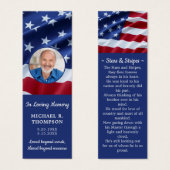 Photo patriotique USA Drapeau Signet de prière fun (Devant & derrière)