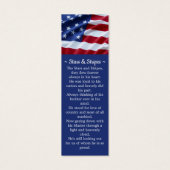 Photo patriotique USA Drapeau Signet de prière fun (Dos)