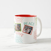 Photo Peace Loy Joy Snowflake Gift Mug (Devant droit)