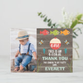 Photo Pêche à thème Anniversaire Carte de remercie (Debout devant)