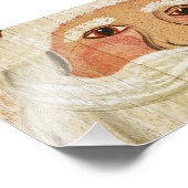 Photo Père Noël vintage Plywood (Coin)