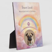 Photo Personalized Rainbow Bridge Dog Memorial Plaque (Côté)