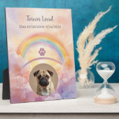 Photo Personalized Rainbow Bridge Dog Memorial Plaque (Côté)