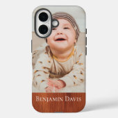 Photo Personalized Woodgrain  Case-Mate iPhone Case (Achterkant)