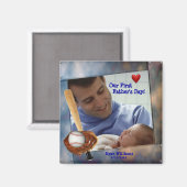 Photo personnalisable Notre premier aimant de Fête (Recto/Verso)