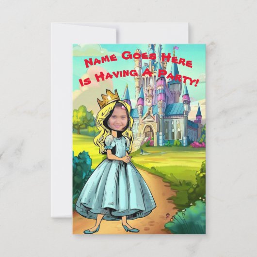 Photo personnalisable Princess Party Invitation (Devant)