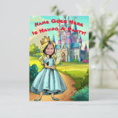 Photo personnalisable Princess Party Invitation (Debout devant)