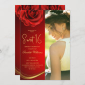 Photo personnalisable Sweet 16 Invitation (Devant / Derrière)