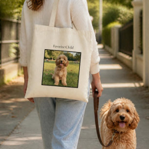 Photo personnalisé de chien enfant préféré sur sac