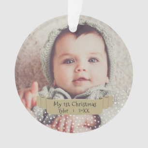 Photo personnalisé du premier Noël de bébé