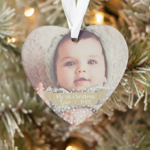 Photo personnalisé du premier Noël de bébé