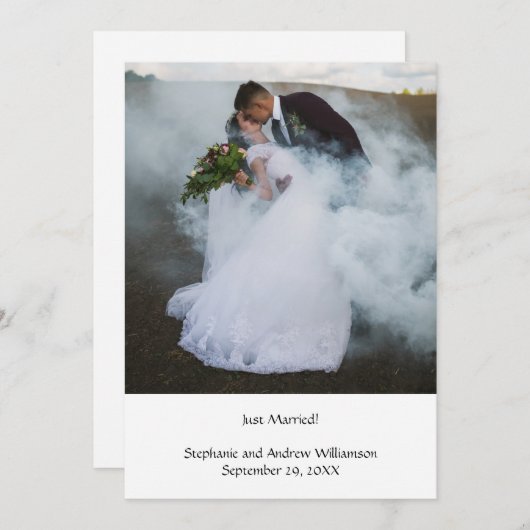 Photo Personnalisé Mariage Elopement Faire-part (Devant / Derrière)