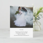 Photo Personnalisé Mariage Elopement Faire-part (Debout devant)