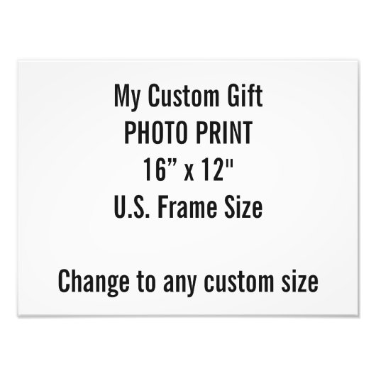 Photo personnalisée 16 po × 12 po Impression de la (Devant)
