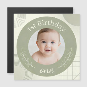 Photo personnalisée 1er anniversaire - Magnet pers