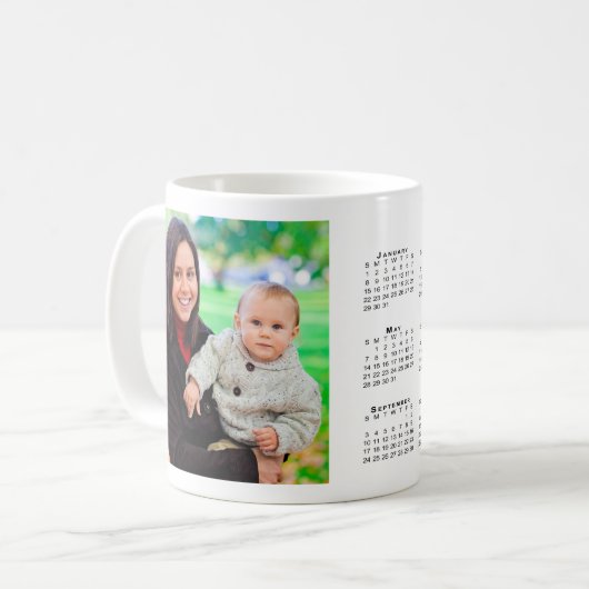 Photo personnalisée 2023 Calendrier Café Mug (Devant gauche)