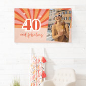 Photo personnalisée 40 et fabuleuse bannière de fê (En situation)